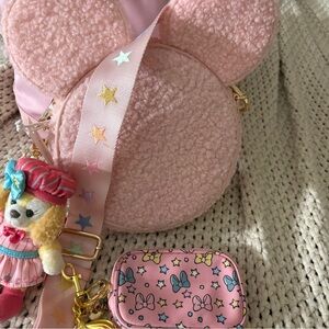 Stoney clover lane Pink Fuzzy Ear-Shaped Bag